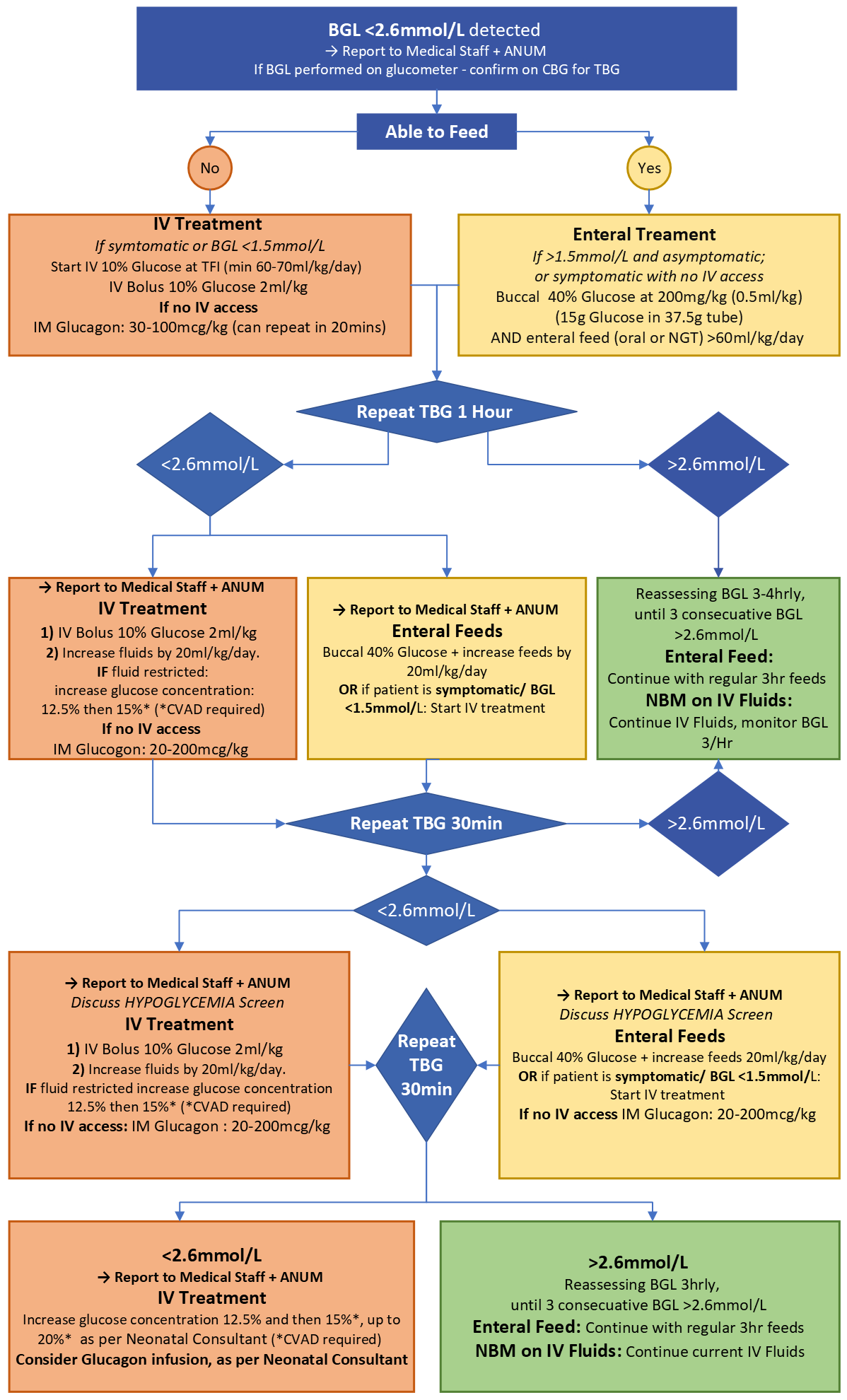 Hypoglycemia Flow Chart 2023